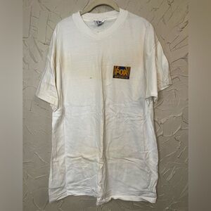 90s Vintage Fox Sports Network Hanes Beefy Tee Shirt XL Extra Large